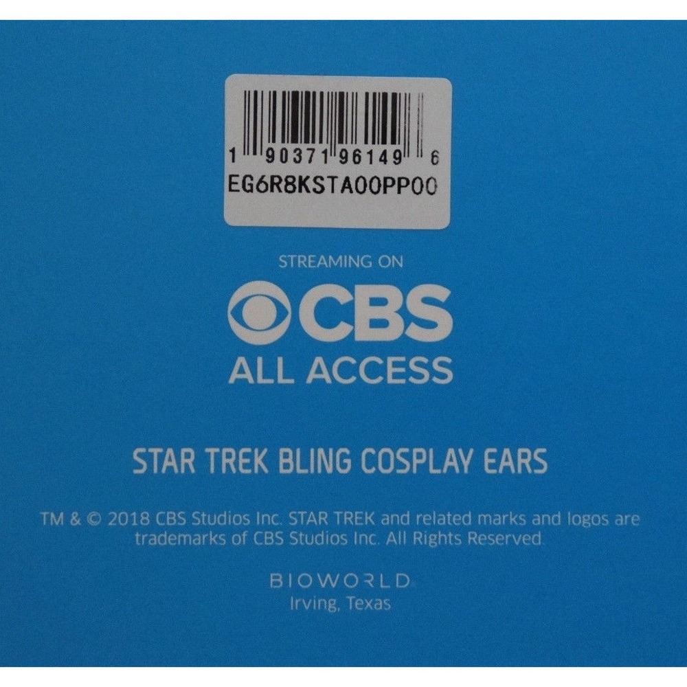 STAR TREK Cosplay Cuff Earrings Vulcan Ears Spock Elf Glass Gems Costume Bling - Picture 4 of 8